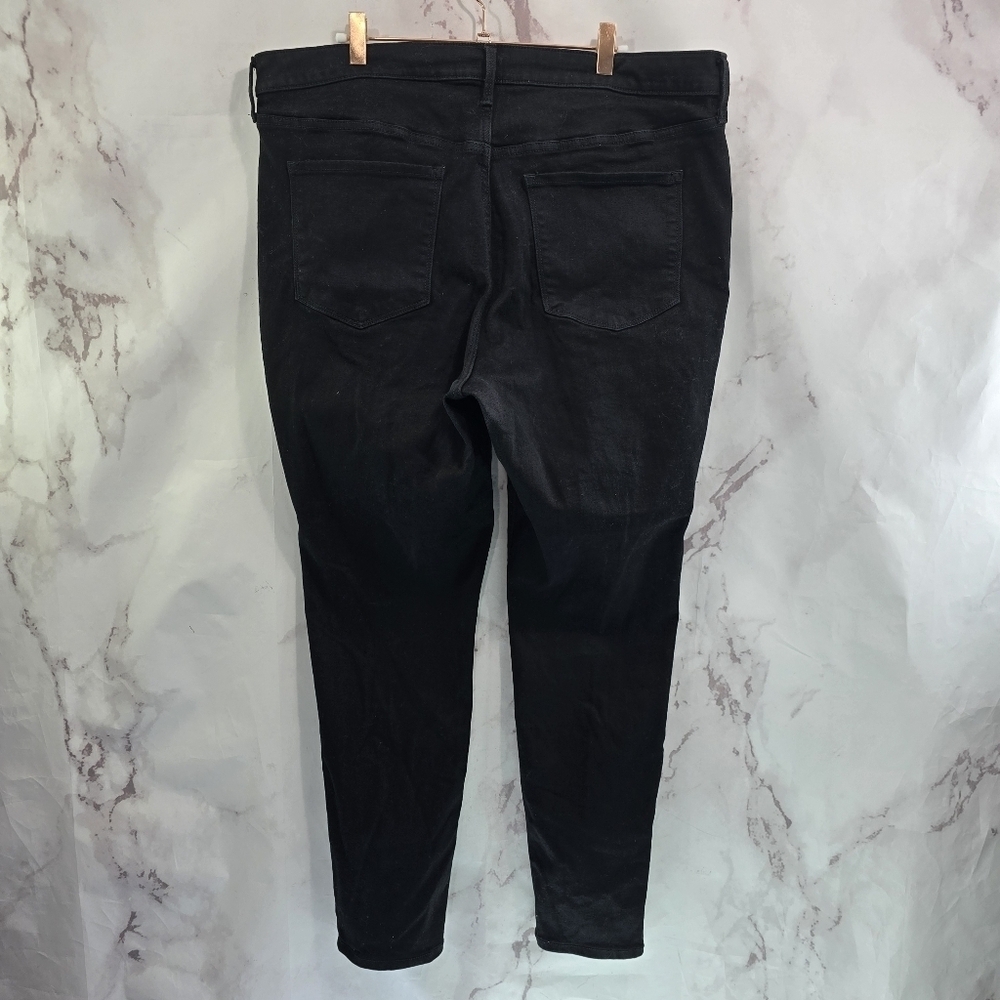 Old Navy Jeans Women 18 Black Rockstar Super Skinny High Rise Denim Secret Slim